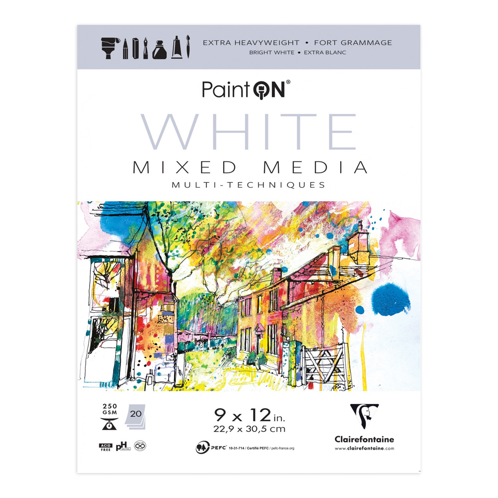 PaintOn Mixed Media Pad 9X12 White