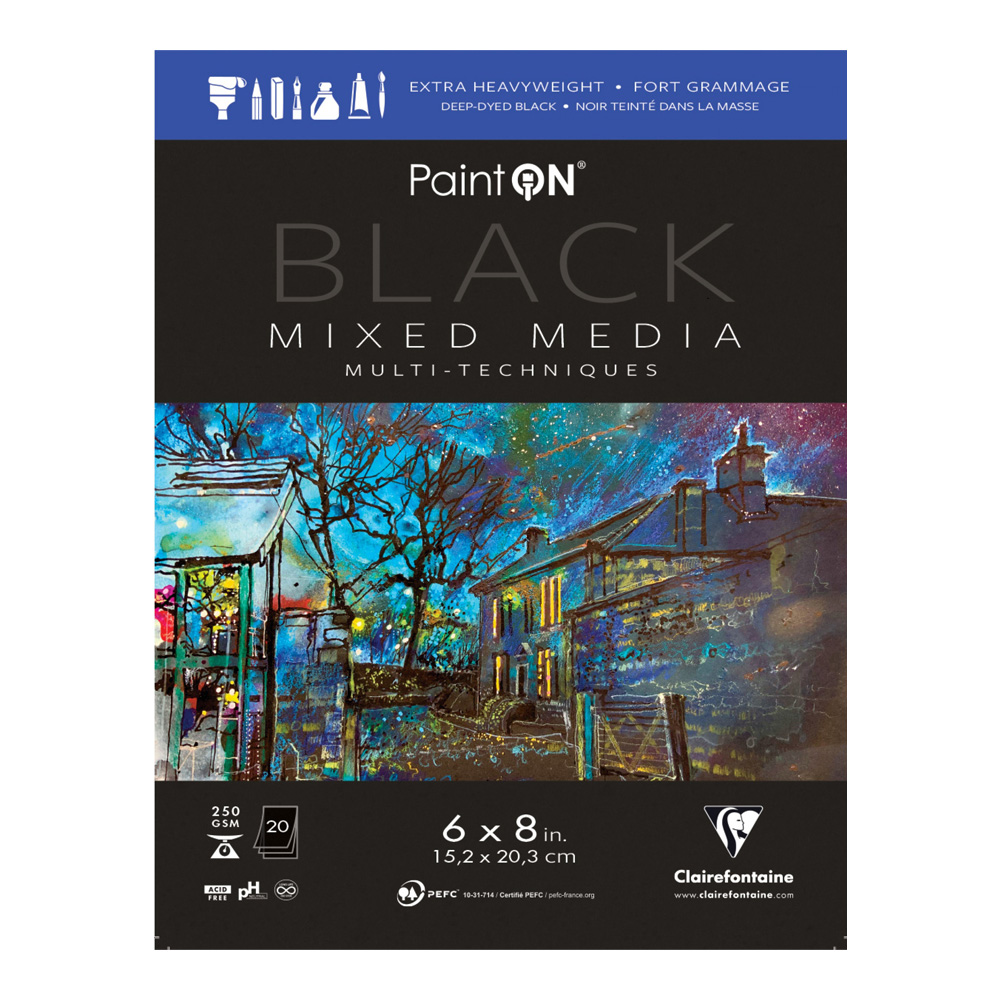 PaintOn Mixed Media Pad 6X8 Black