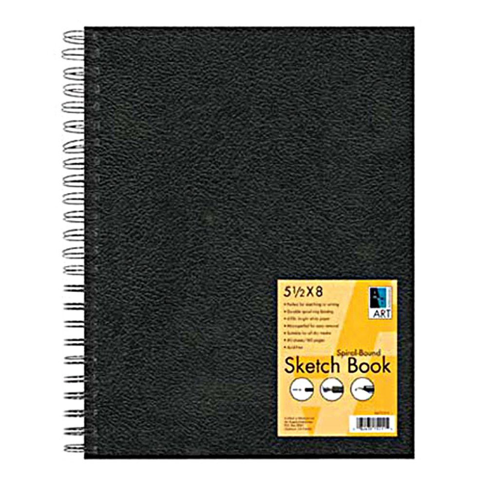 Black Wirebound Sketch Book 5.5 X 8