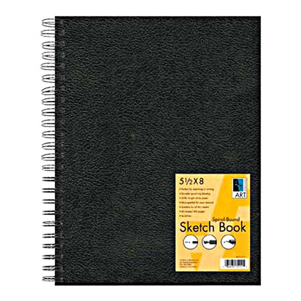 Black Wirebound Sketch Book 11X14