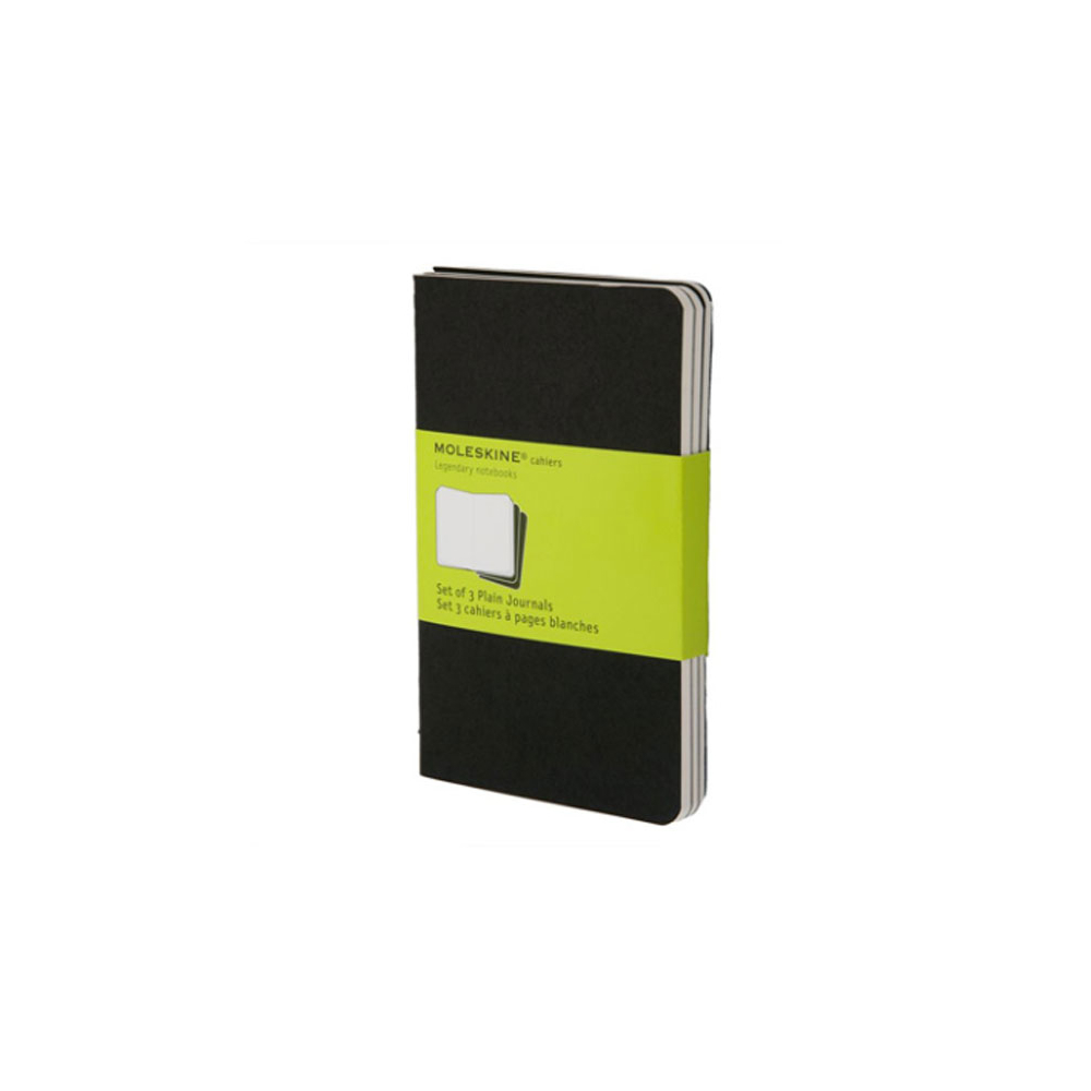 Moleskine Xlarge Cahier Plain Black Set/3