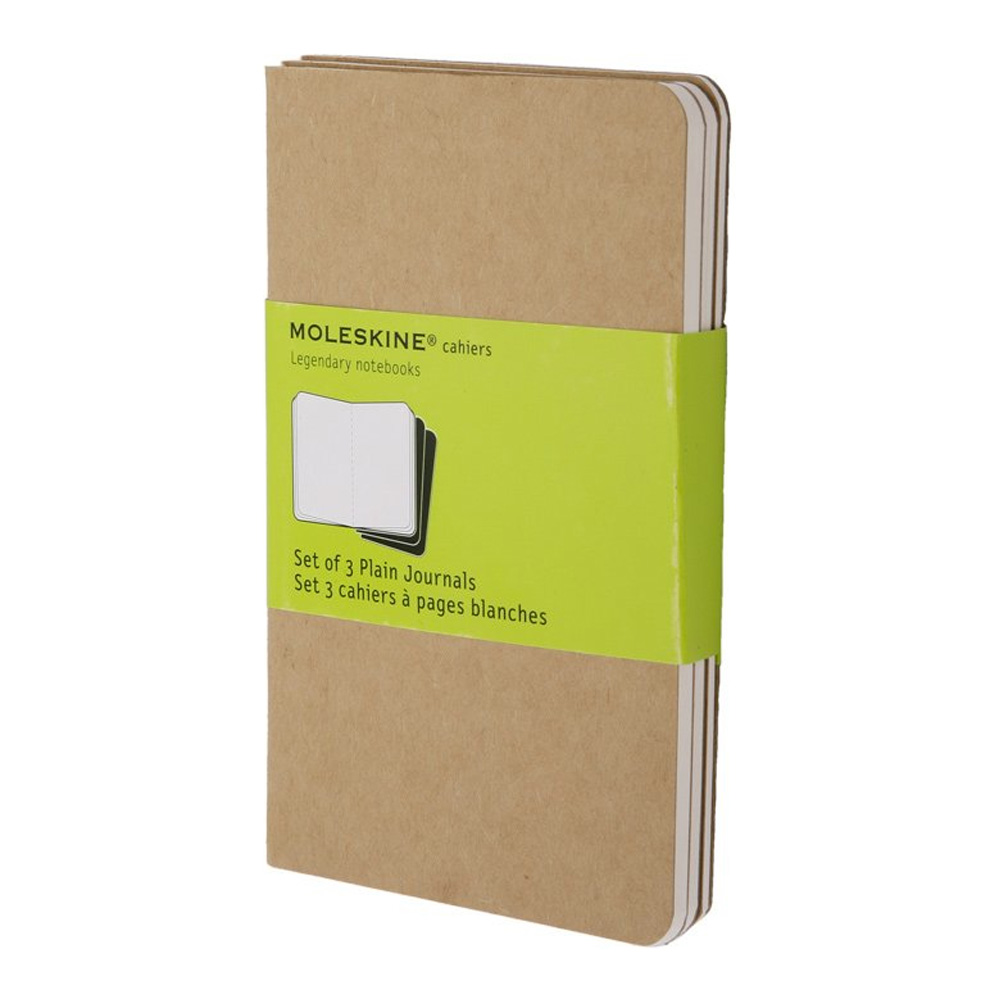 Moleskine Pocket Cahier Plain Kraft Set/3