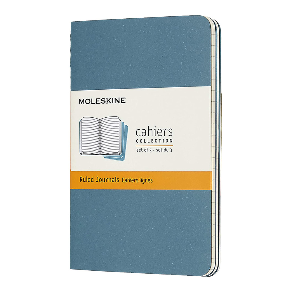 Moleskine Pocket Cahier Lined Blue Set/3