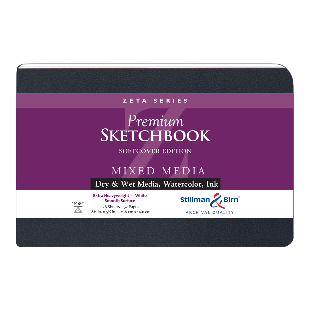 Zeta Softcover Sketchbook 8.5X5.5 Ls