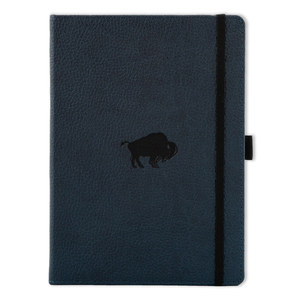 Dingbats A5 Blue Hyatts Bison Notebook Dotted