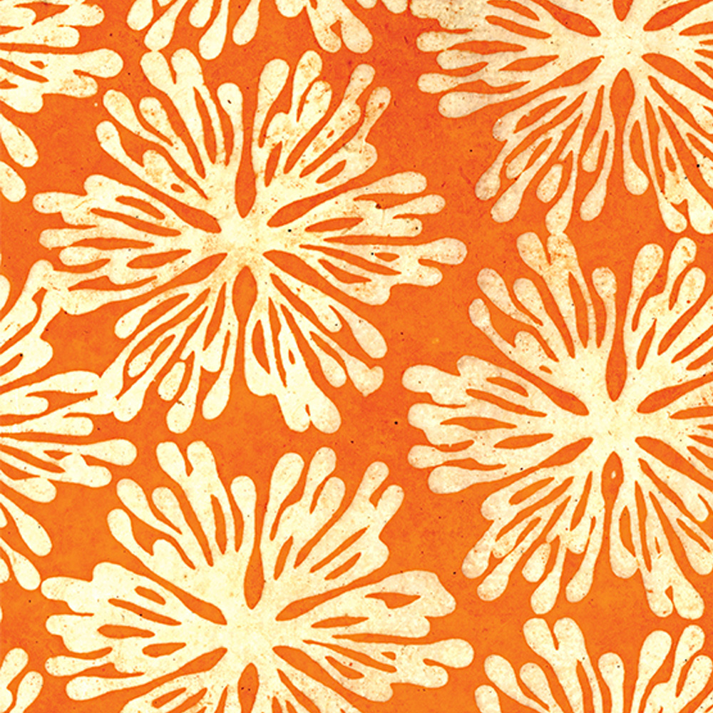 Paper Lokta Batik Anemone Orange/Natl 20X30