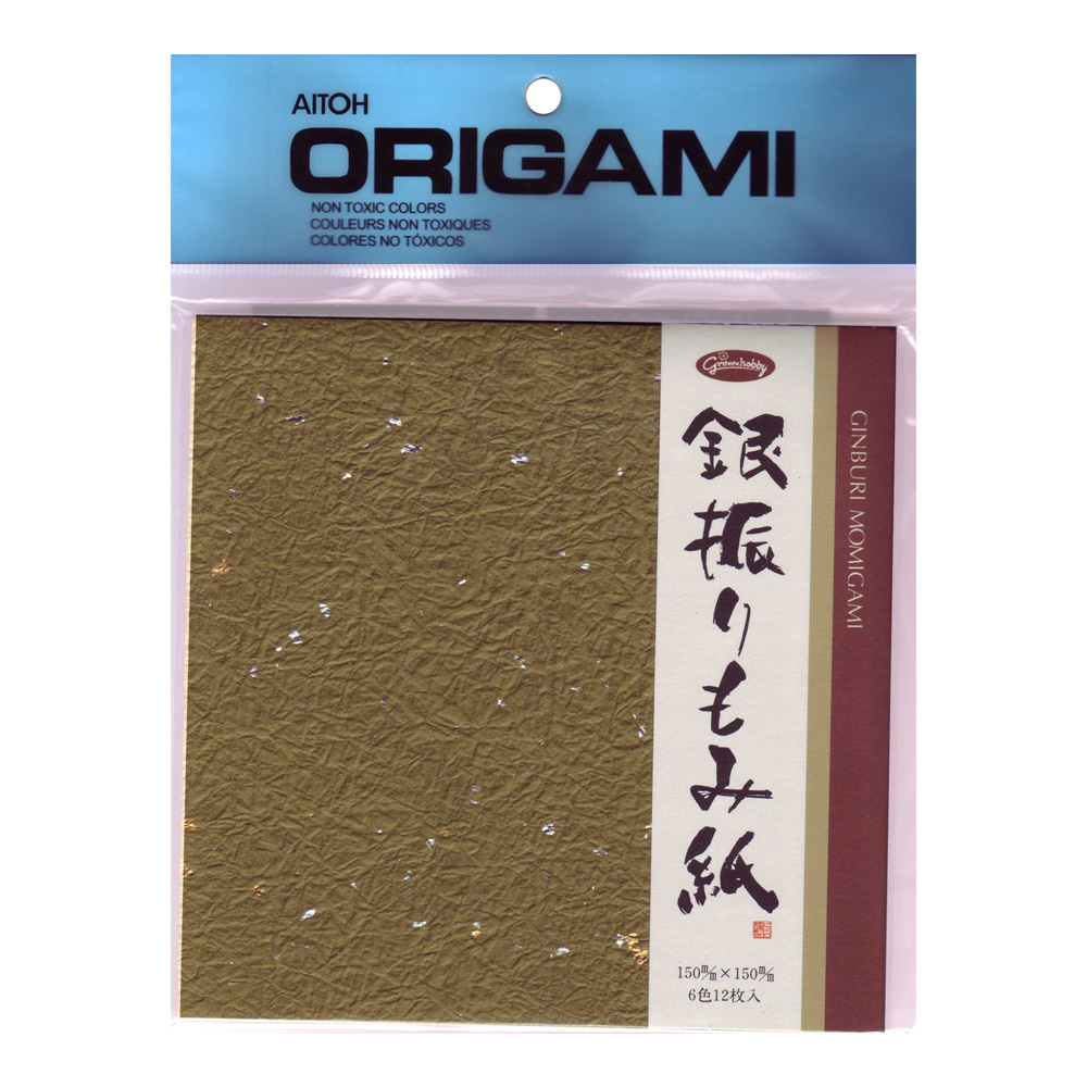 Origami Paper Ginburi Momigami Washi 6X6 12/S