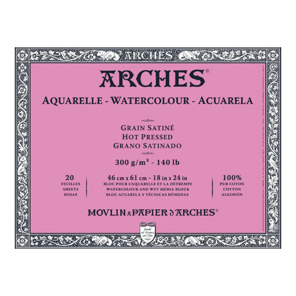 Arches Block 140Lb Hot Press 18X24