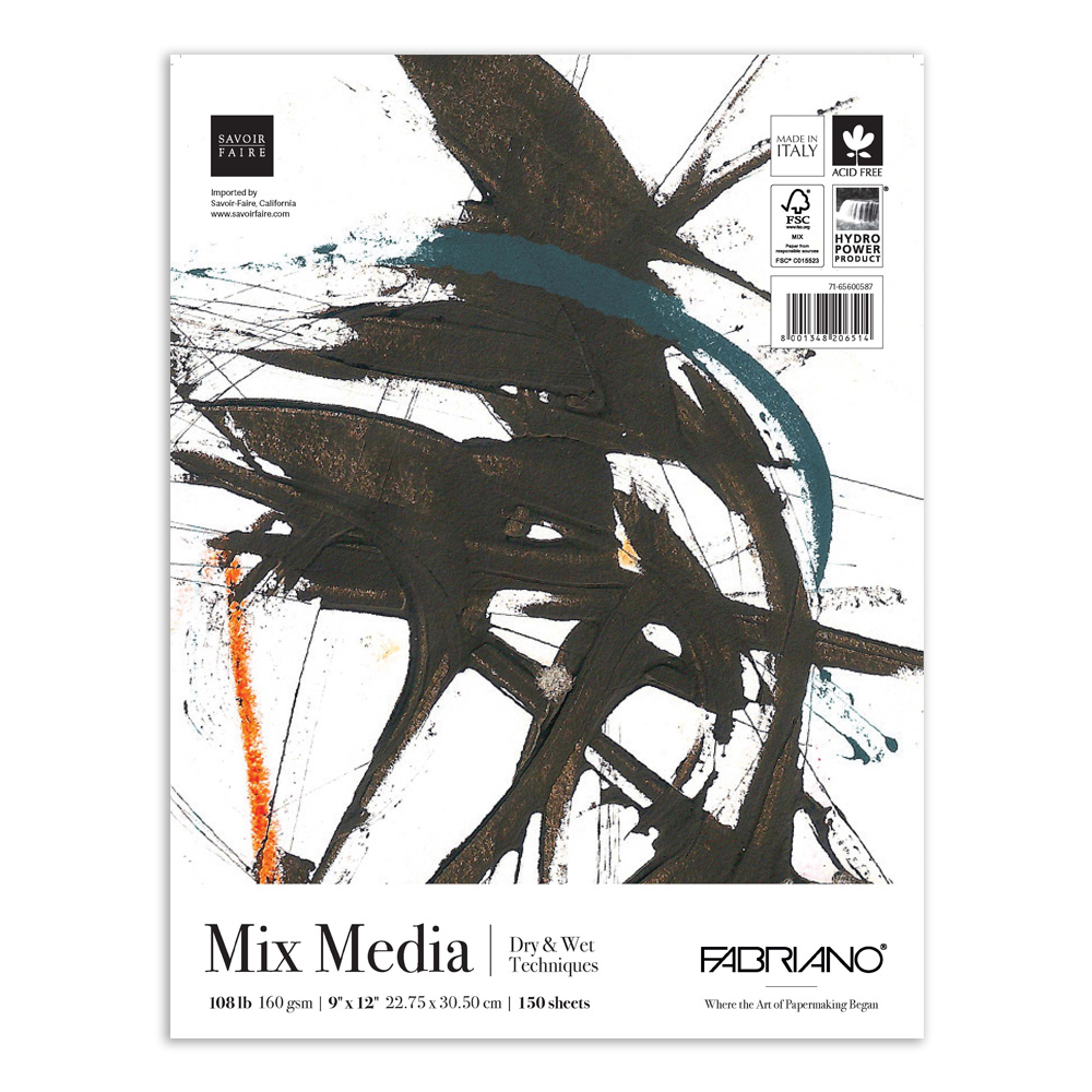 Fabriano FAT Pad Mix Media 9 by 12 inches