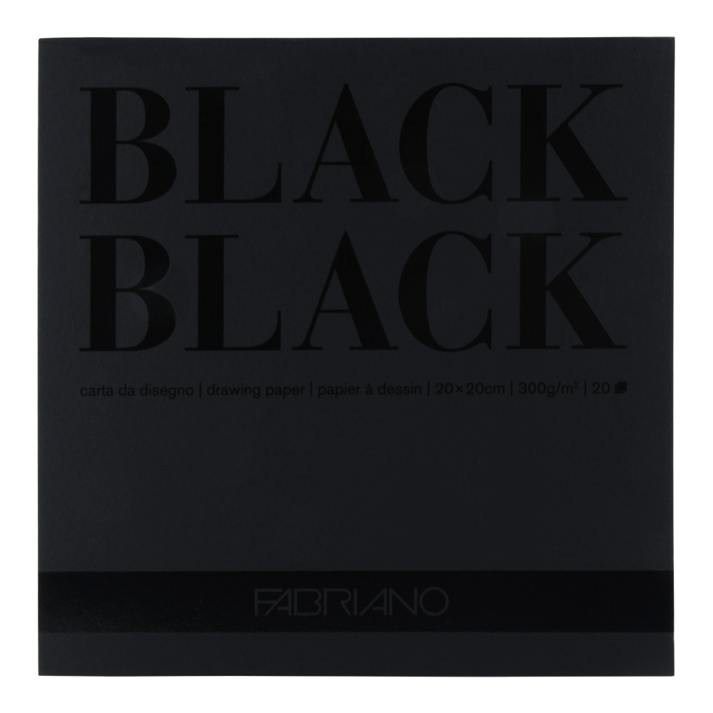 Fabriano Black Black Pad 8X8 300gsm