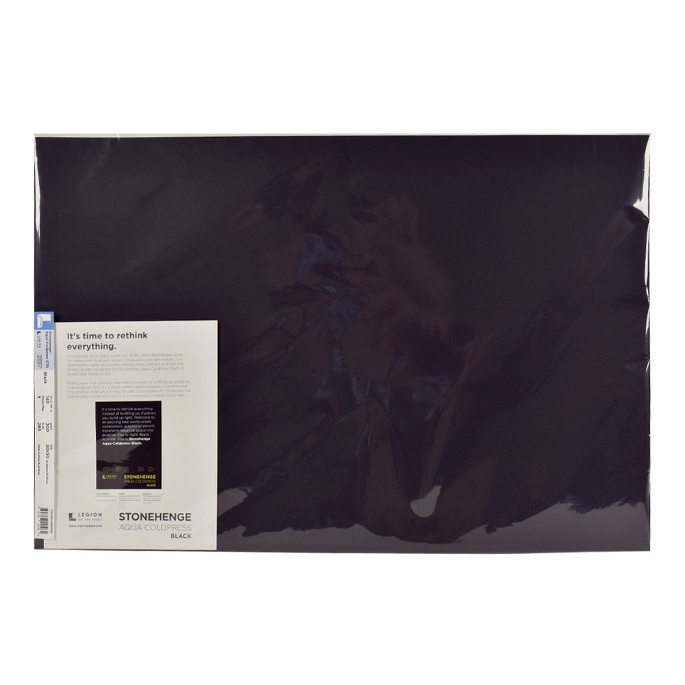 Stonehenge Aqua Paper 22X30 140LB CP Black