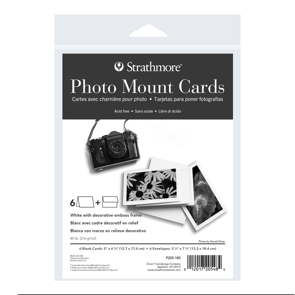 Strathmore Photomount Cards Deco White Pk/6