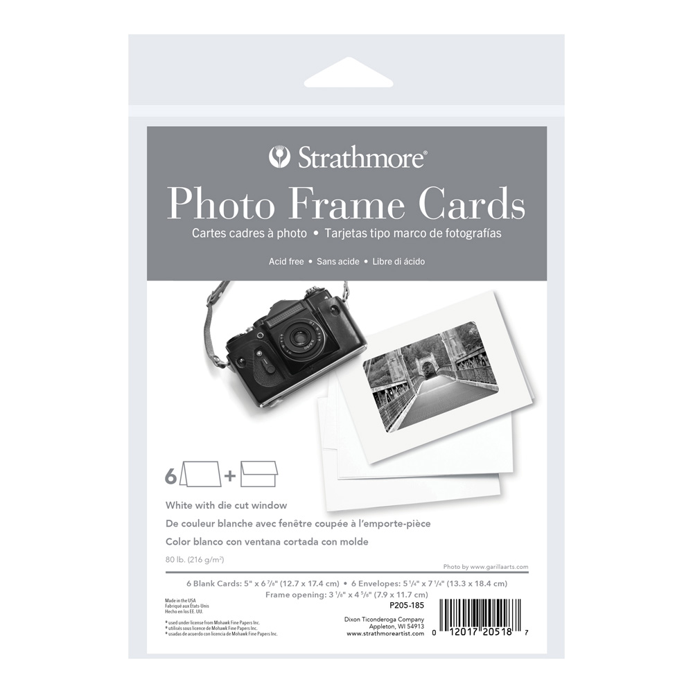 Strathmore Photoframe Cards White Pk/6