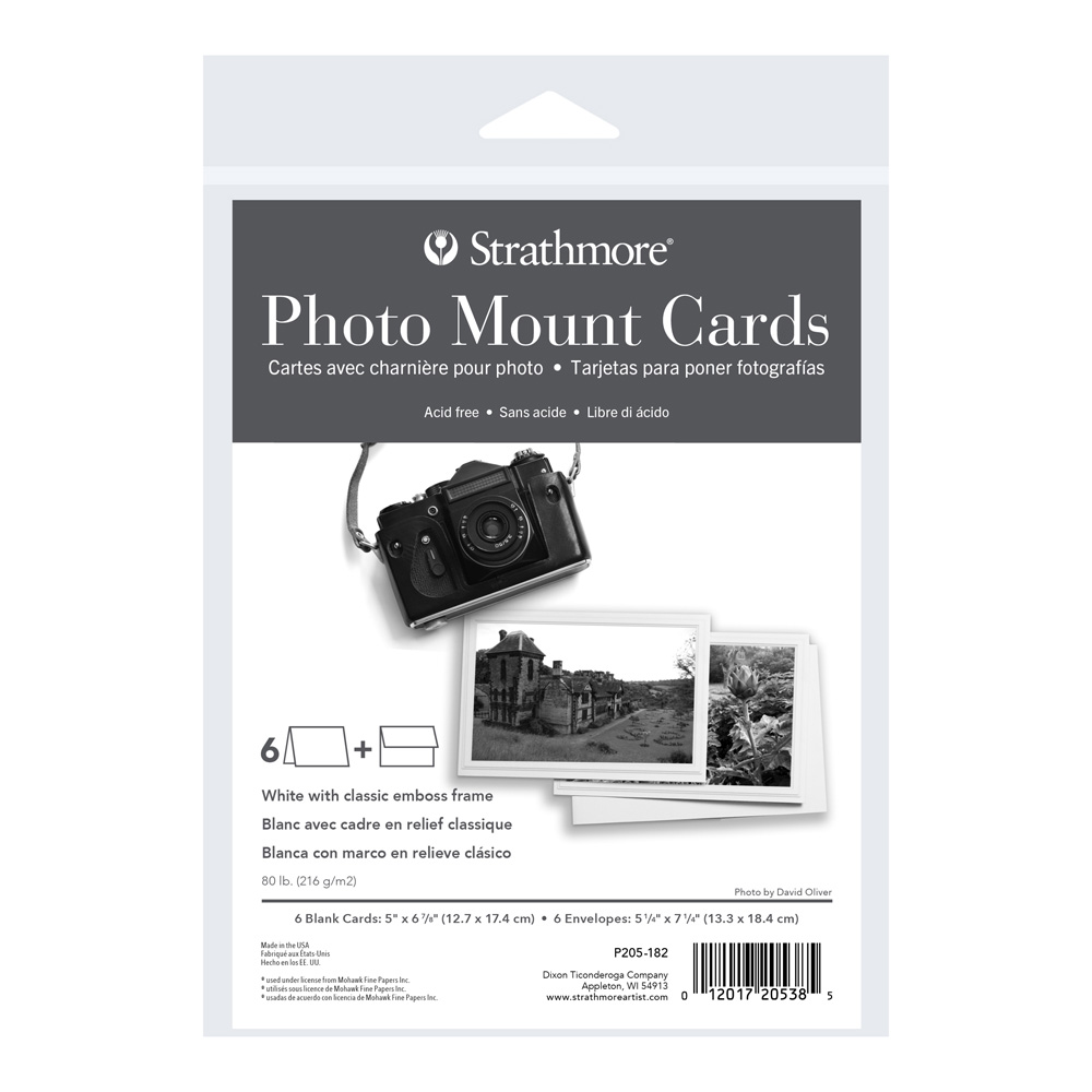 Strathmore Photomount Cards Clsc White Pk/6