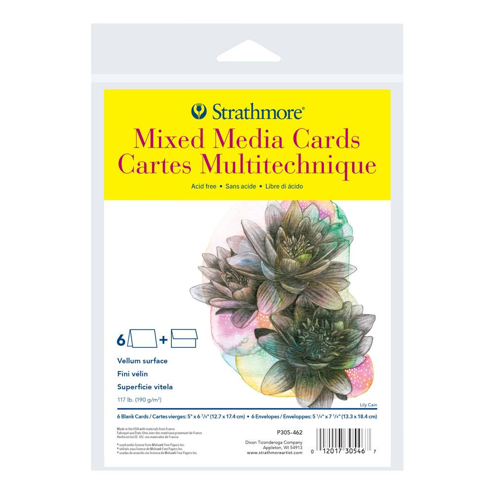 Strathmore 300 Mixed Media Full Card Pk/6