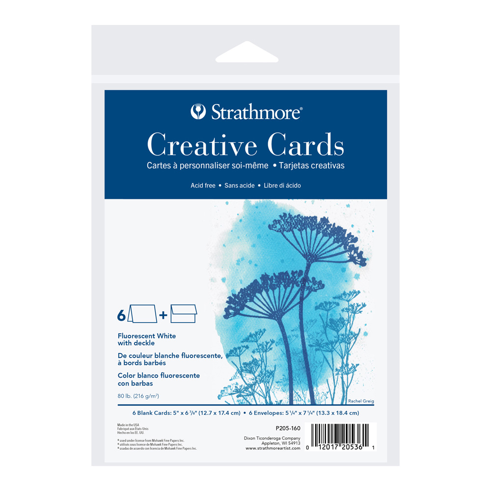 Strathmore Greeting Cards Flrcnt White Pk/6