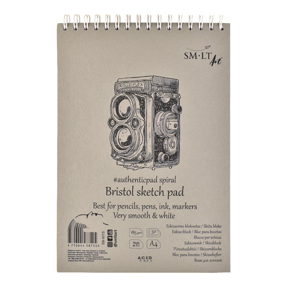 BUY SMLT Authentic Spiral Sketch Pad Bristol A4