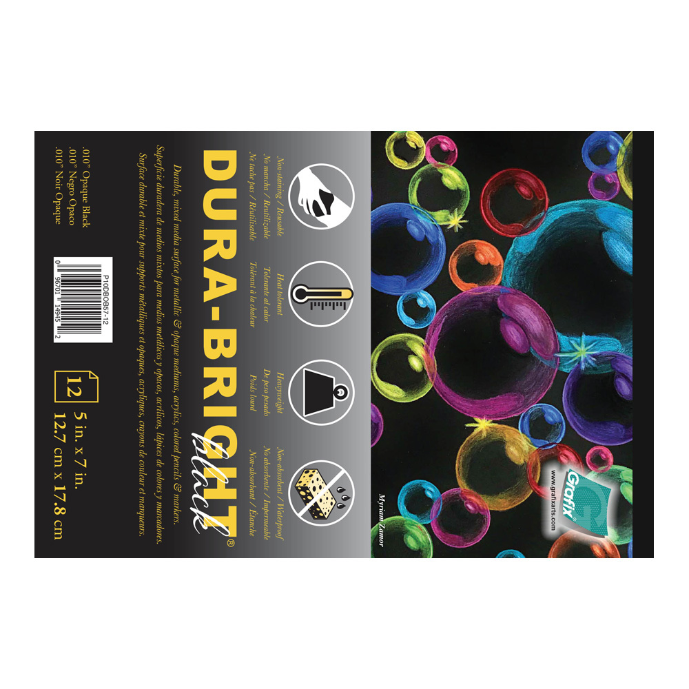 Grafix Dura-Bright .01 Black 5X7 Pad 12/Sh