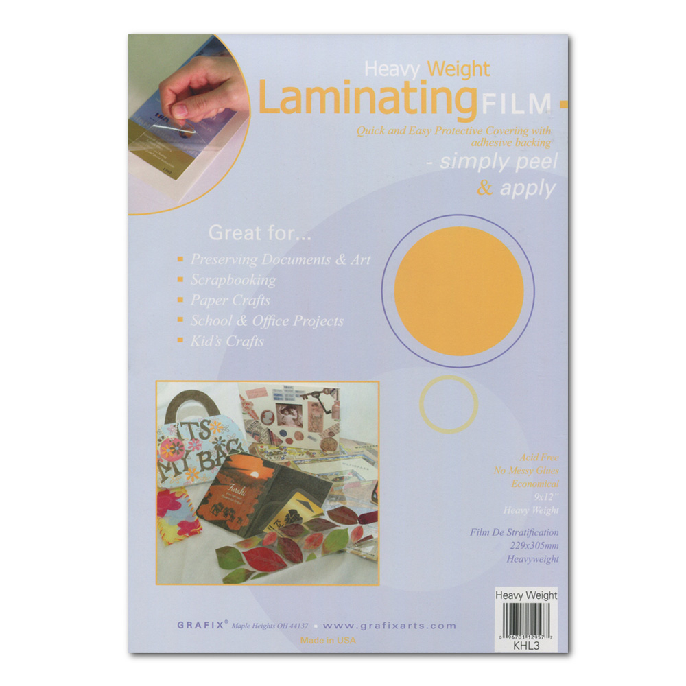 Grafix Laminating Film .005 9X12 Pkg 3