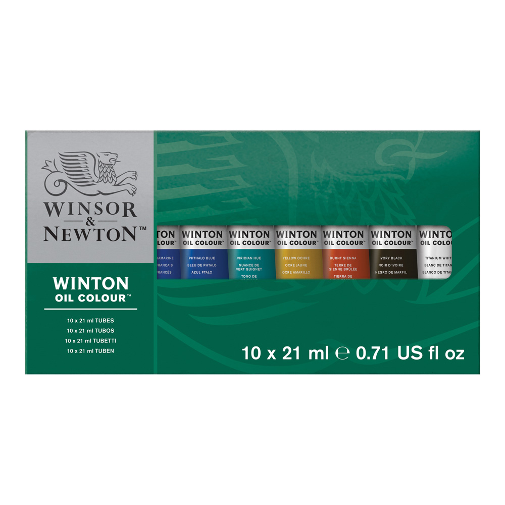 Winton Oil Paint Set of 10 x 20 ml Tubes