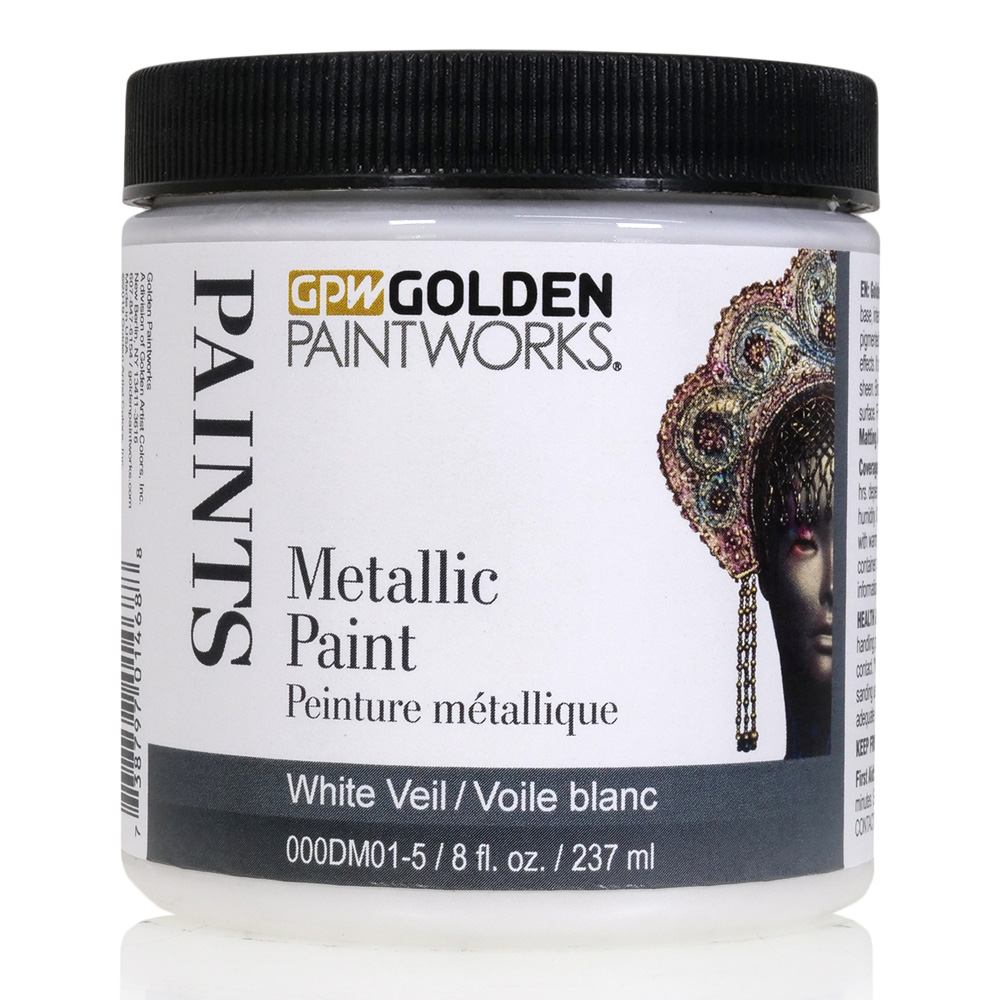 Golden Paintworks Met Paint 8 oz White Veil