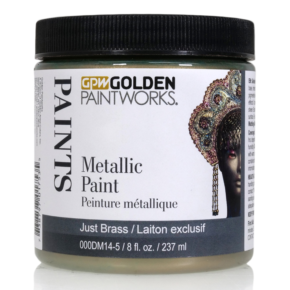 Golden Paintworks Met Paint 8 oz Just Brass