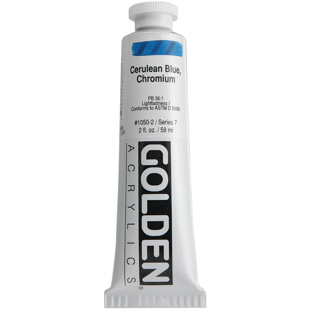 Golden Acrylic 2 oz Cerulean Blue Chromium