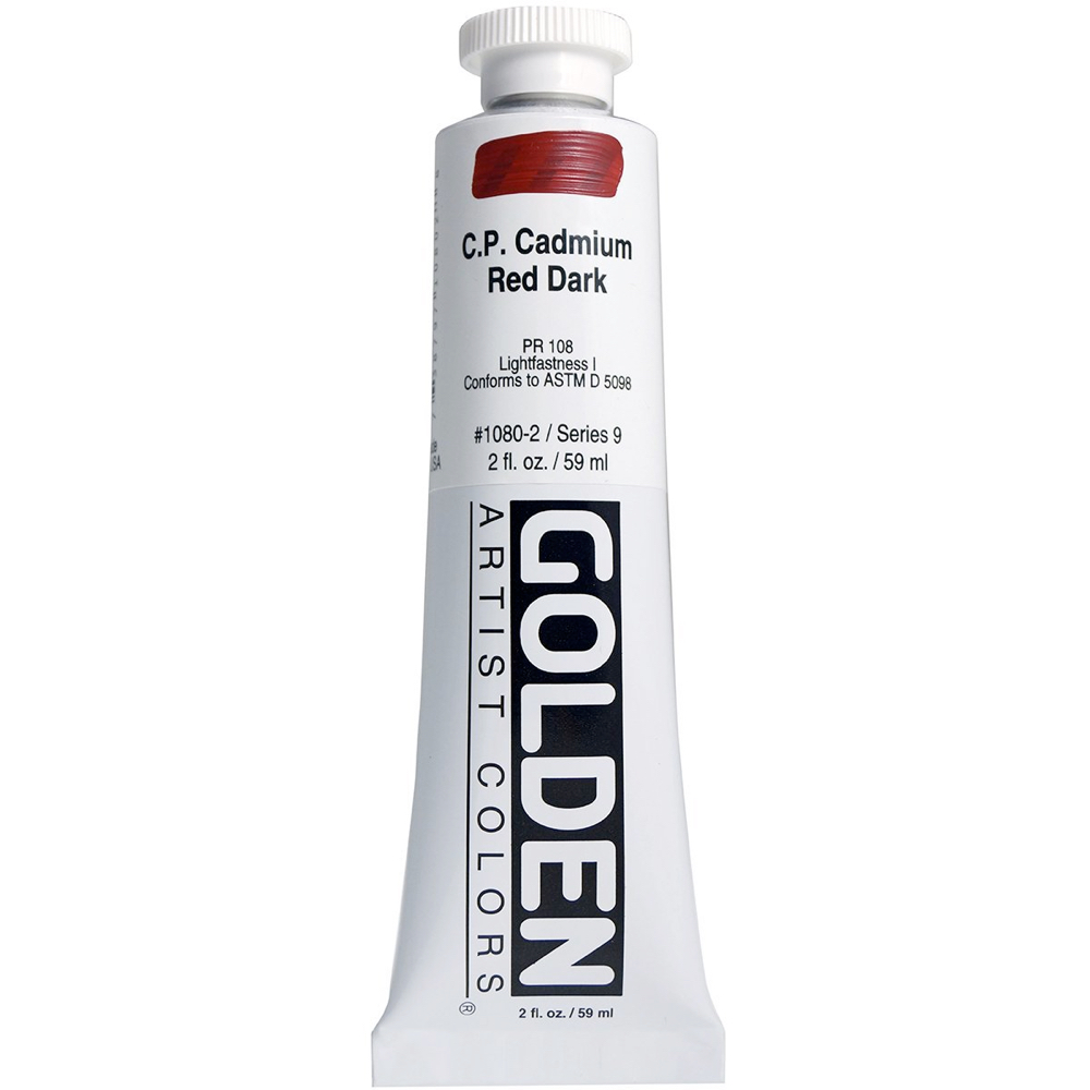 Golden Acrylic 2 oz Cadmium Red Dark