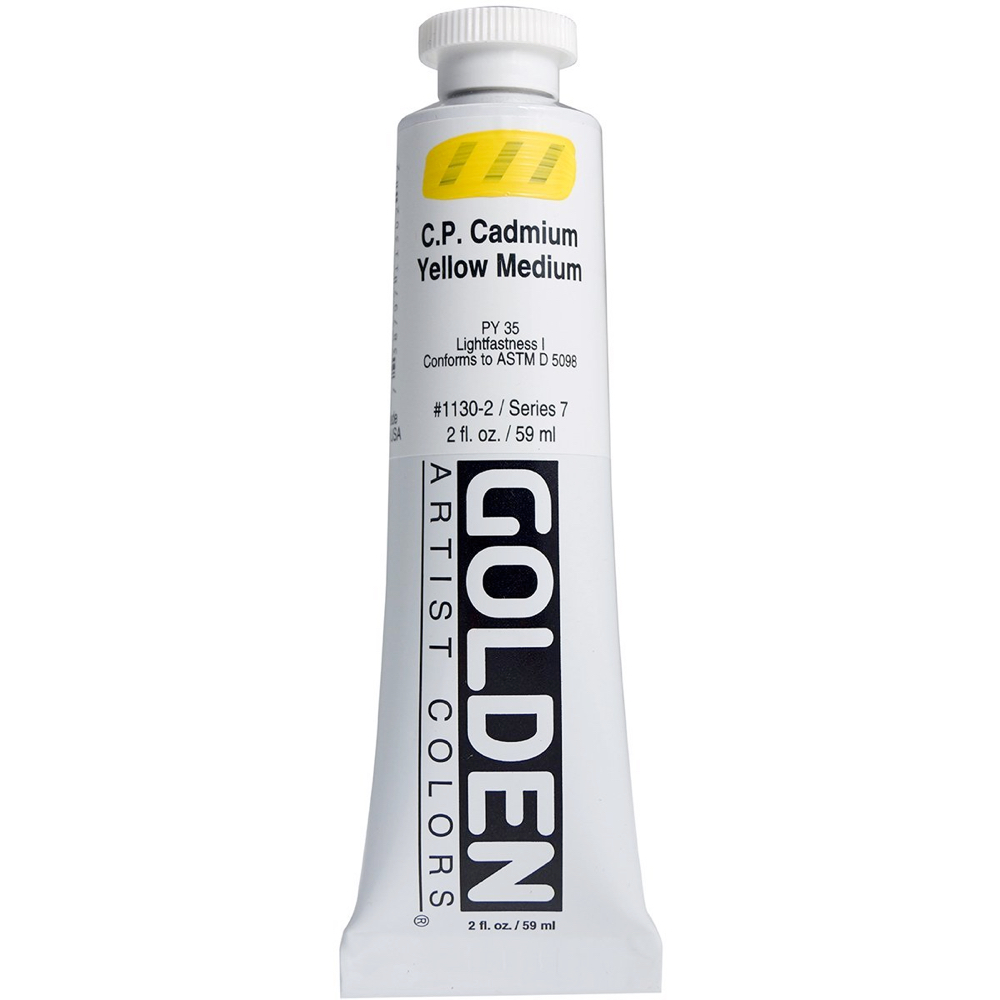 Golden Acrylic 2 oz Cadmium Yellow Medium