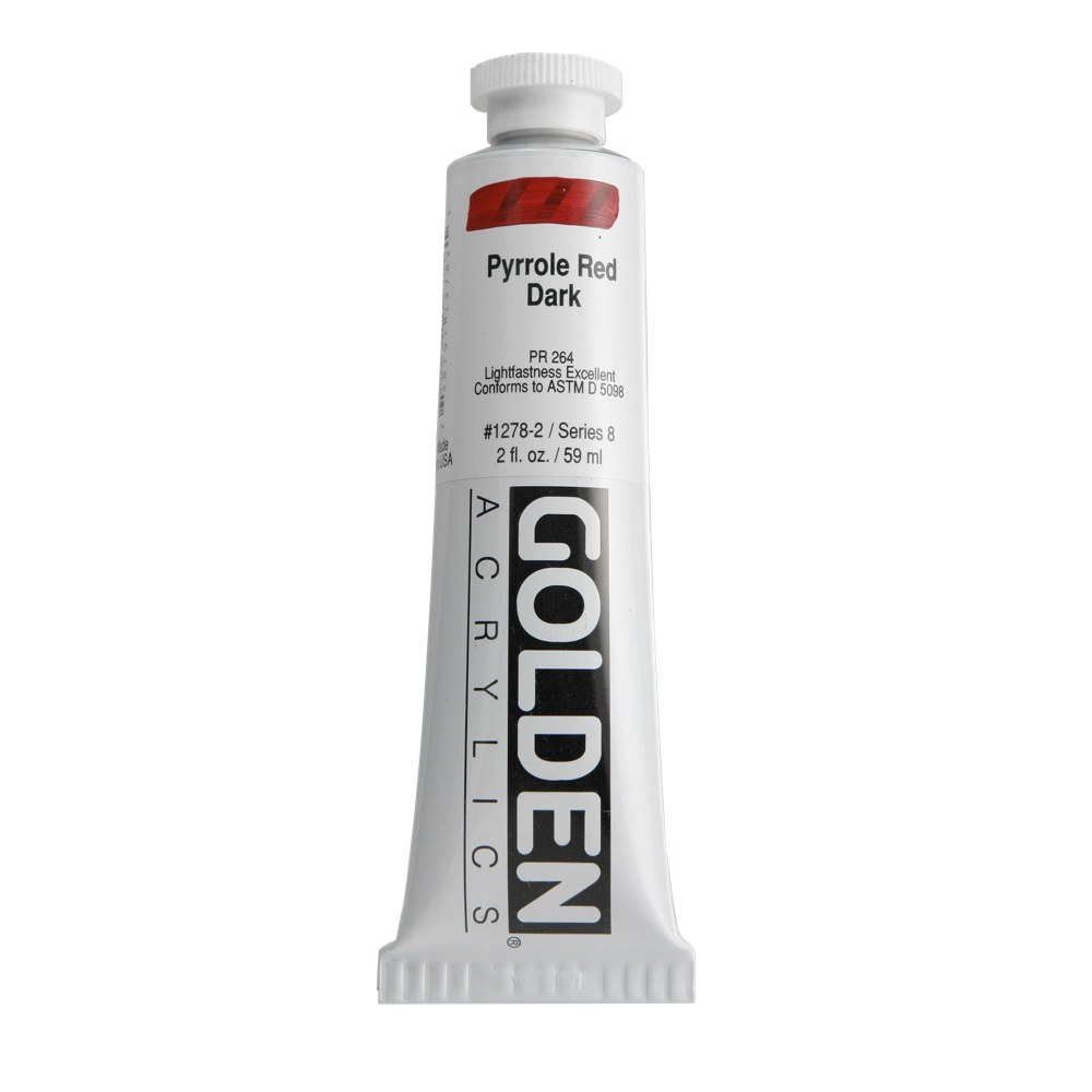 Golden Acrylic 2 oz Pyrrole Red Dark