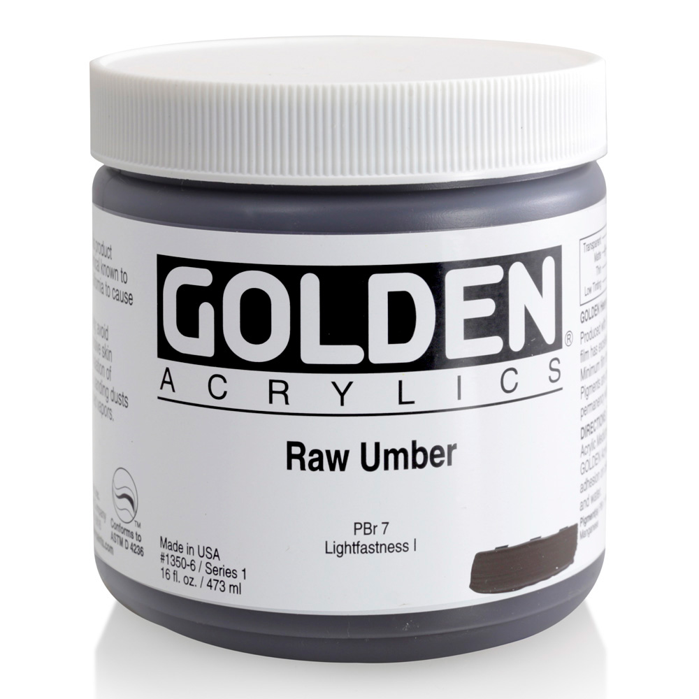 Golden Acrylic 16 oz Raw Umber