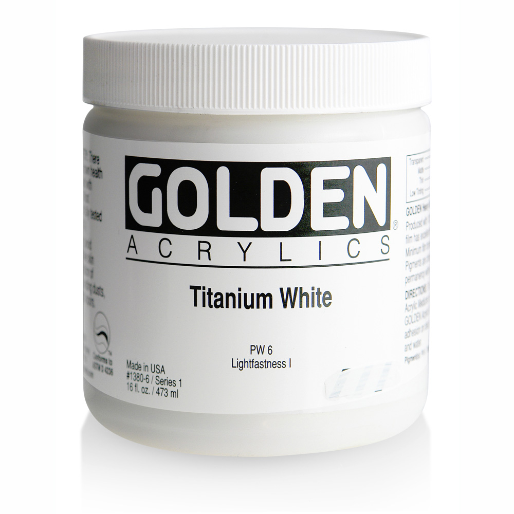 Golden Acrylic 16 oz Titanium White