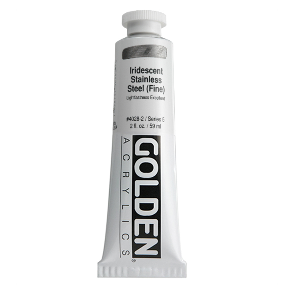 Golden Acrylic 2 oz Irid Stainless Steel Fine