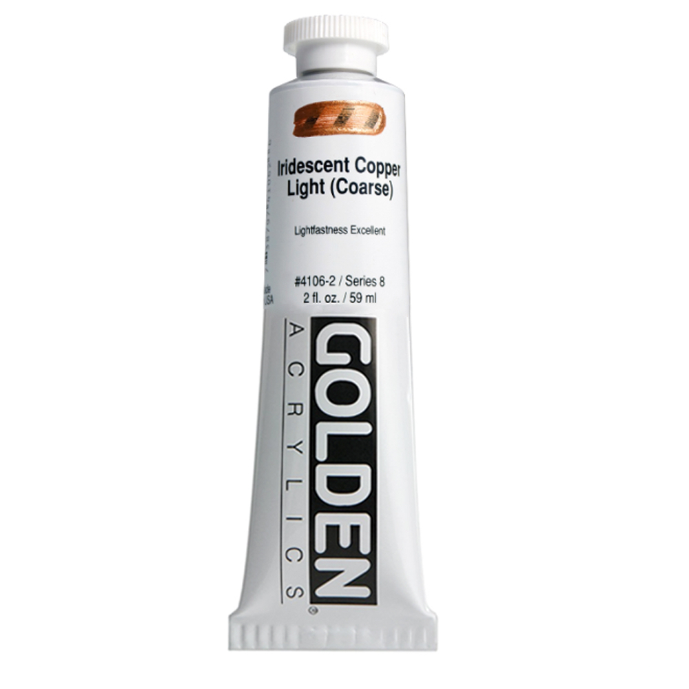 Golden Acrylic 2 oz Irides Copper Lt Coarse