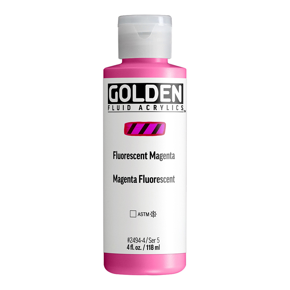 Golden Fluid Acrylic 4 oz Fluorescent Magenta