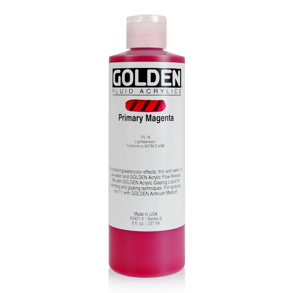 Golden Fluid Acrylic 8 oz Primary Magenta