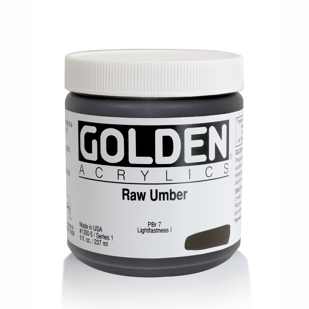 Golden Acrylic 8 oz Raw Umber