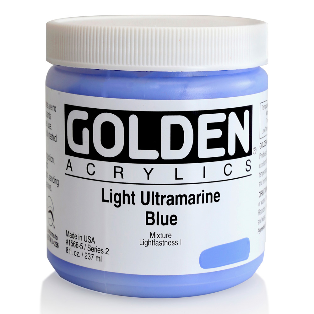 Golden Acrylic 8 oz Light Ultra Blue