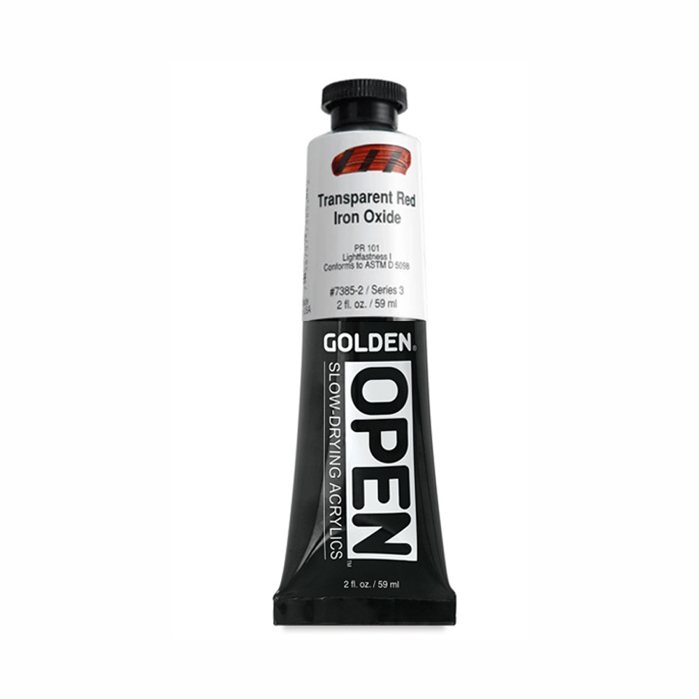 Golden Open Acryl 2 oz Trans Red Iron Oxide