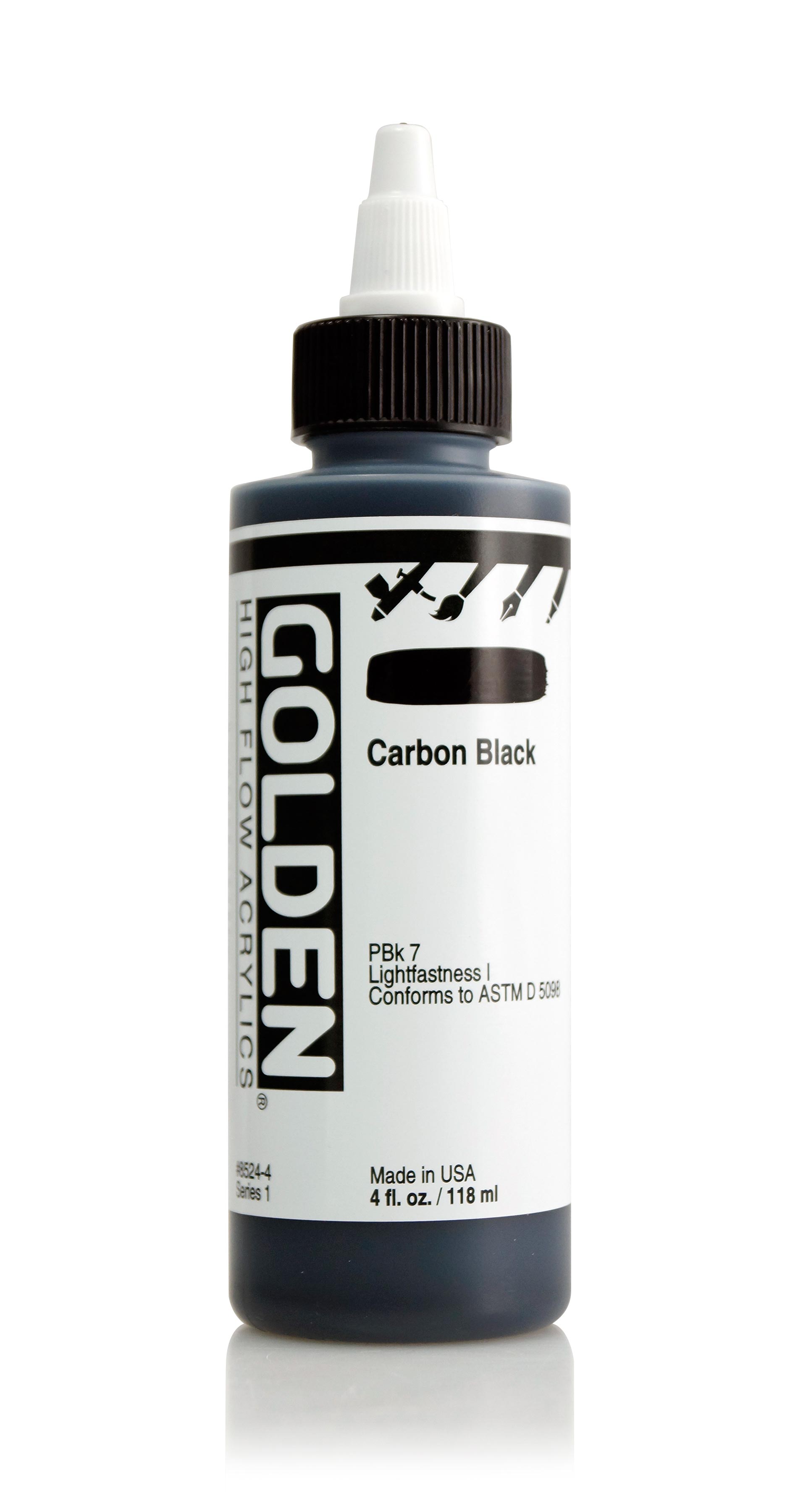 Golden High Flow 4 oz Carbon Black