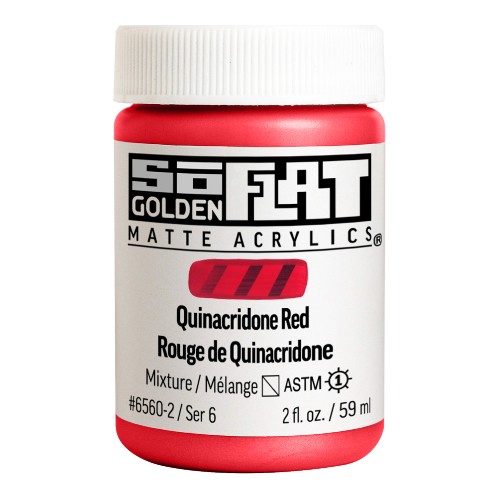 Golden SoFlat Matte 2 oz Quinacridone Red