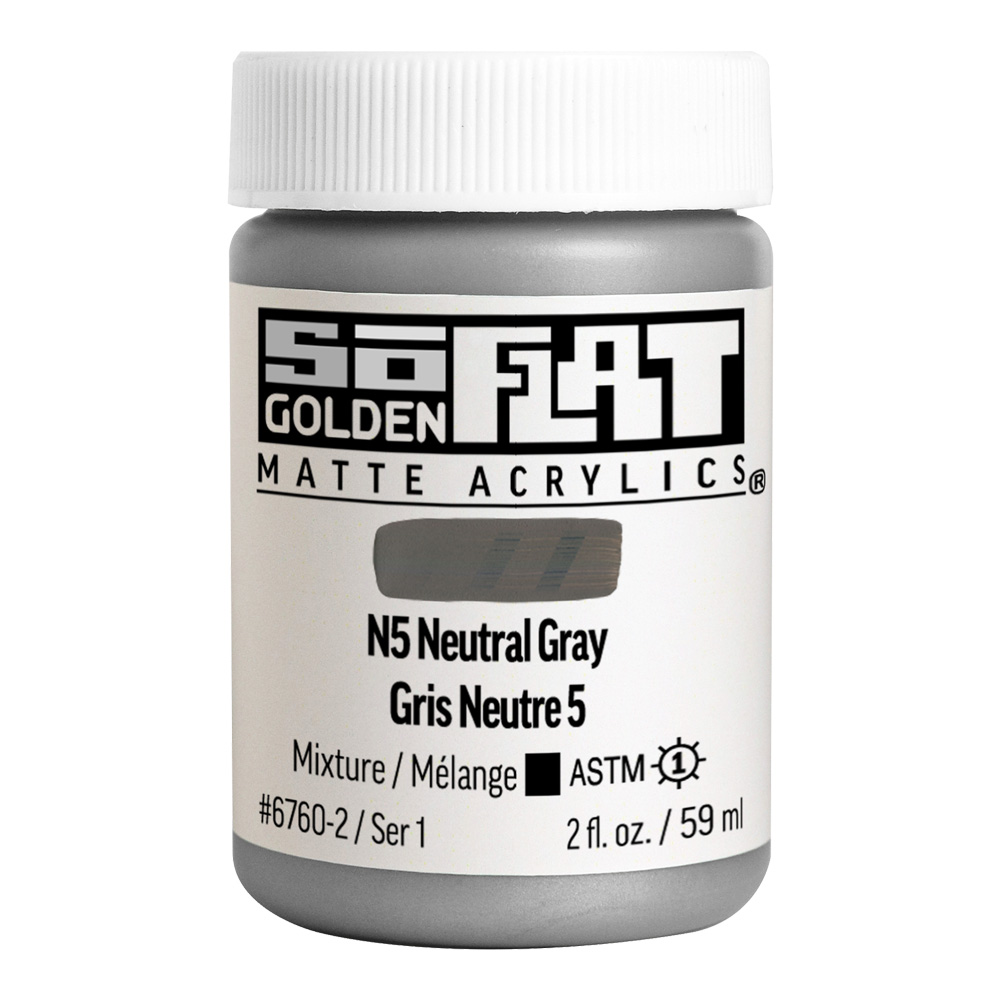 Golden SoFlat Matte 2 oz N5 Neutral Gray