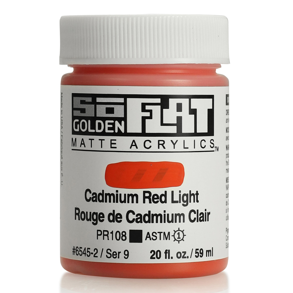 Golden SoFlat Matte 2 oz Cadmium Red Light