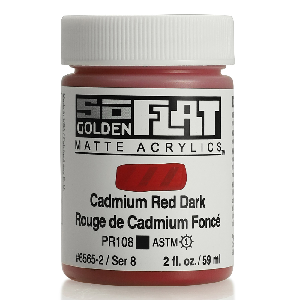 Golden SoFlat Matte 2 oz Cadmium Red Dark