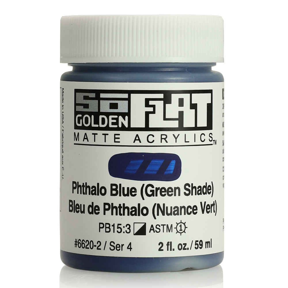 Golden SoFlat Matte 2 oz Phthalo Blue GS