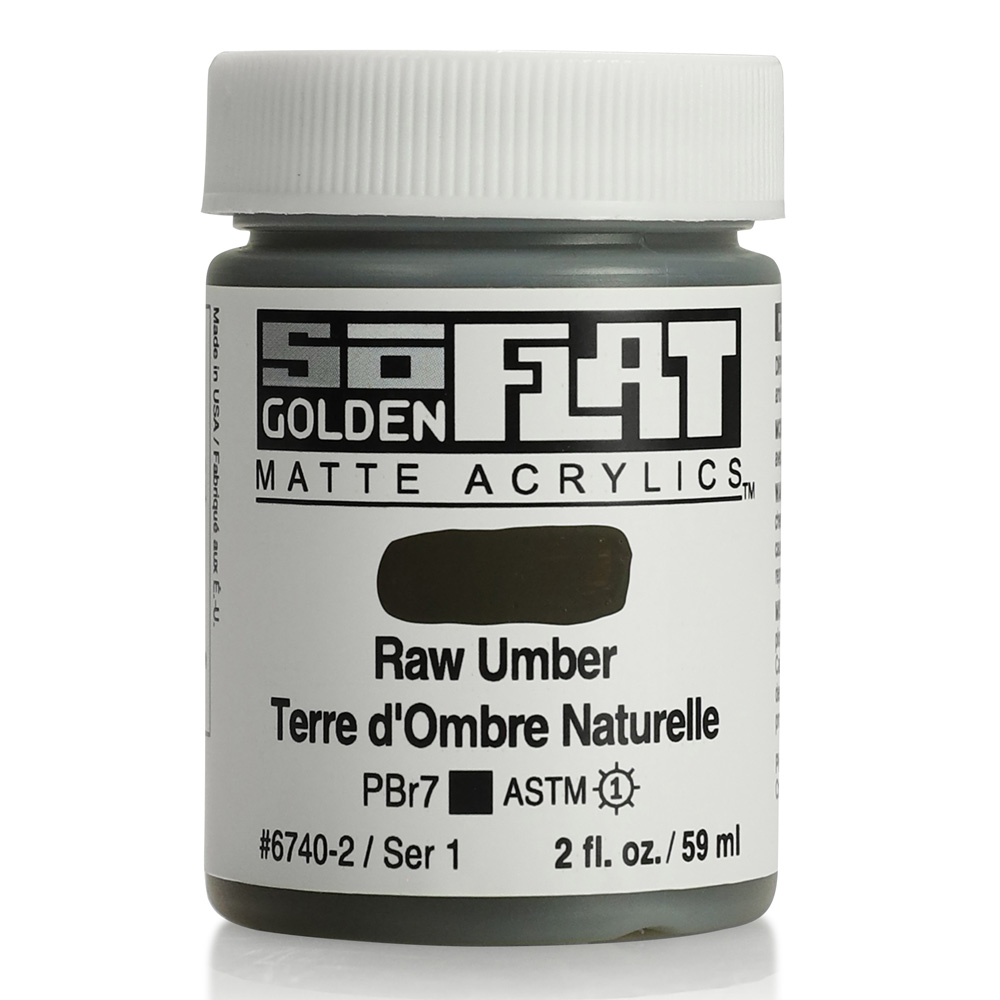 Golden SoFlat Matte 2 oz Raw Umber