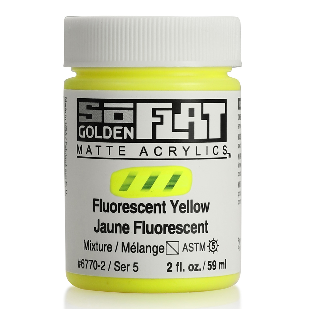 Golden SoFlat Matte 2 oz Fluorescent Yellow