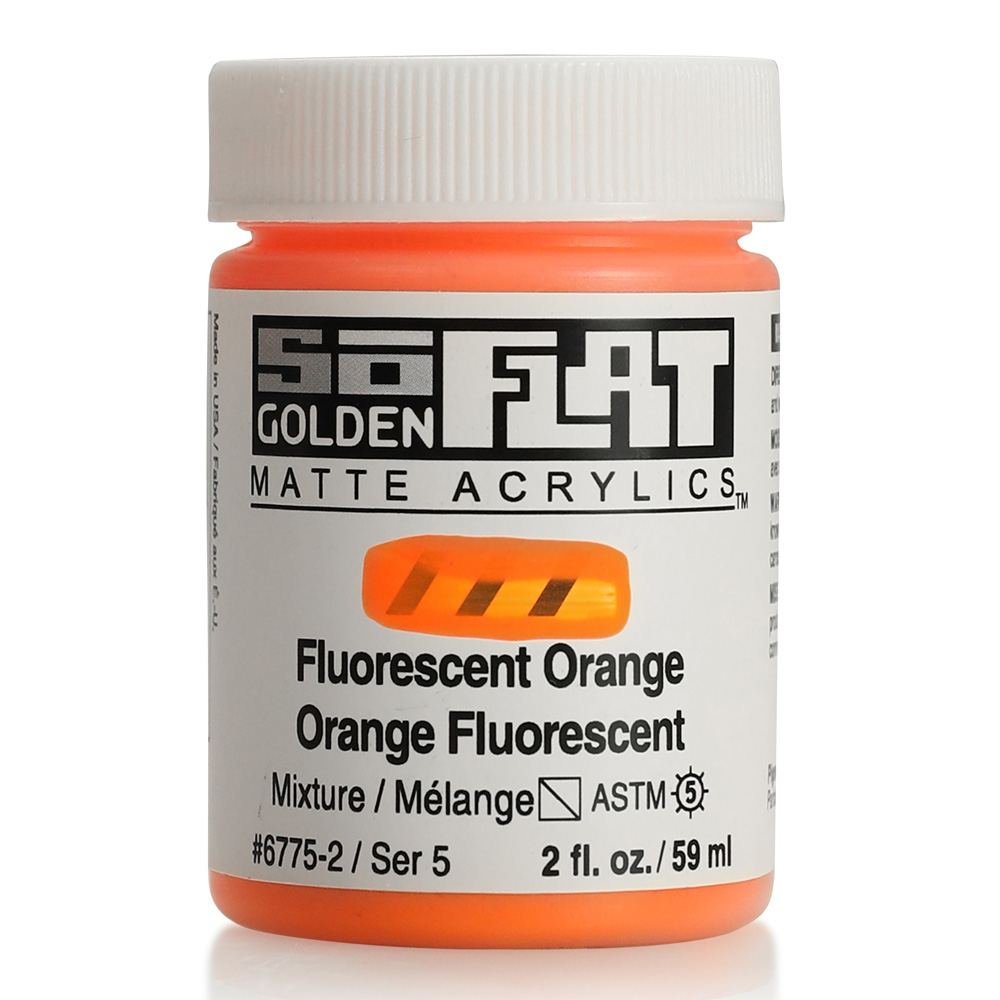 Golden SoFlat Matte 2 oz Fluorescent Orange