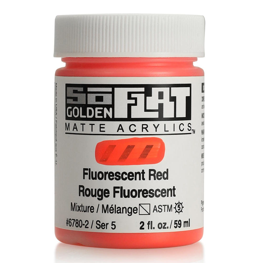 Golden SoFlat Matte 2 oz Fluorescent Red