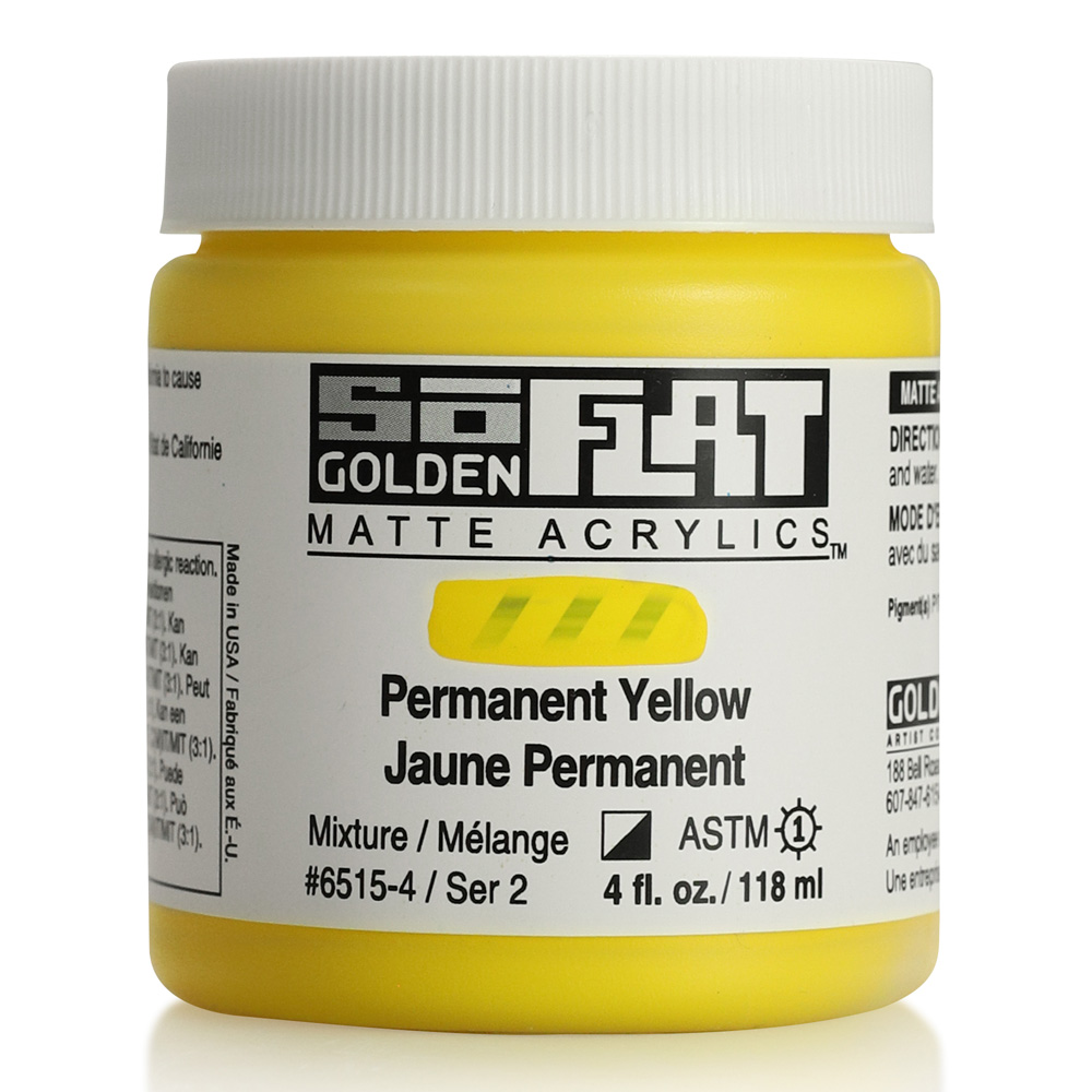 Golden SoFlat Matte 4 oz Permanent Yellow